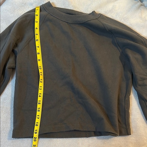 Abercrombie & Fitch Black Crew Neck Puff Sleeve Sweatshirt - Picture 8 of 8